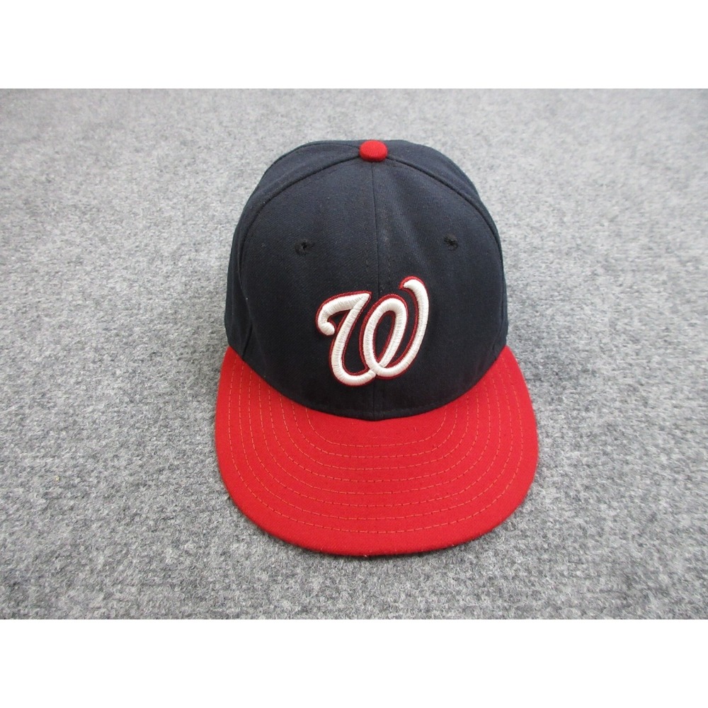 Washington Nationals Hat Cap Fitted Mens 7 1/8 Blue MLB Baseball 59FIFTY New Era